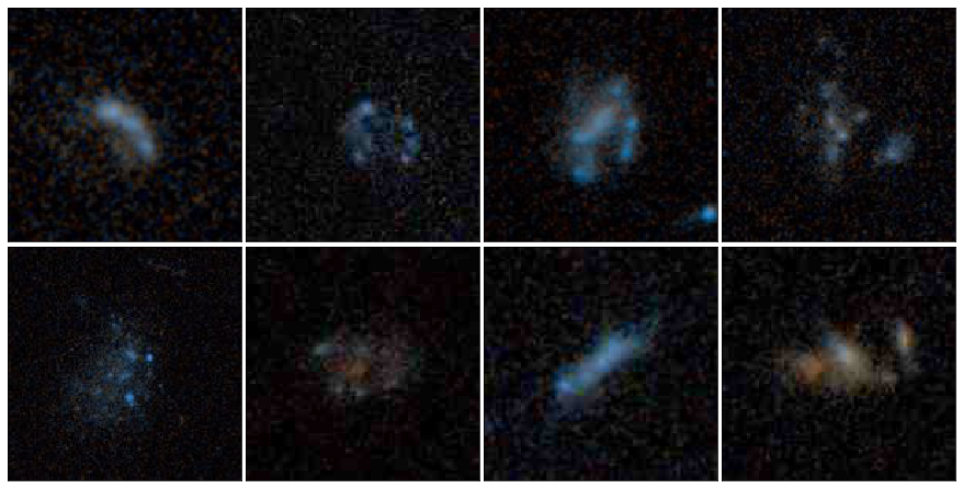 Distant clumpy galaxies from Hubble space telescope