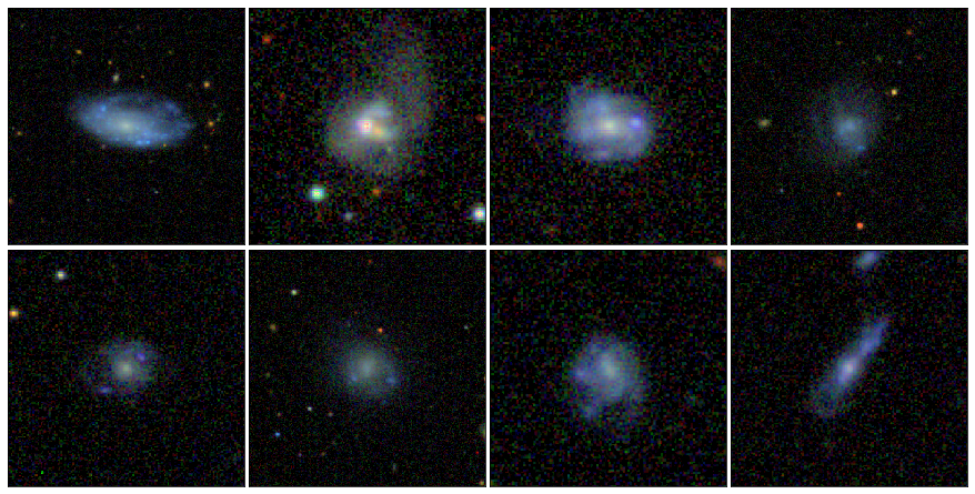 Nearby clumpy galaxies from the Sloan Digital Sky Survey